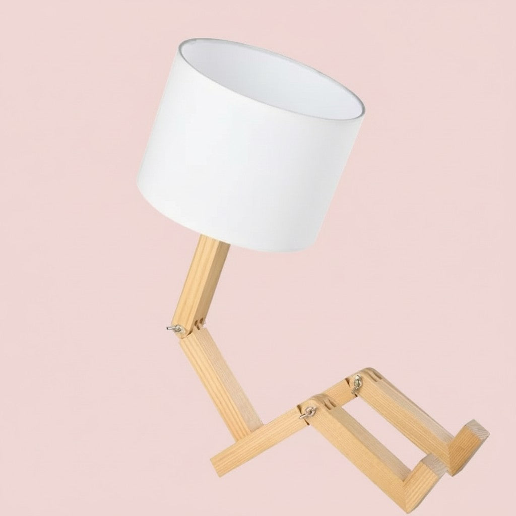 Kreative, formverändernde Holzlampe – faltbare moderne Schreibtischlampe für Schlafzimmer, Arbeitszimmer & Wohnzimmer