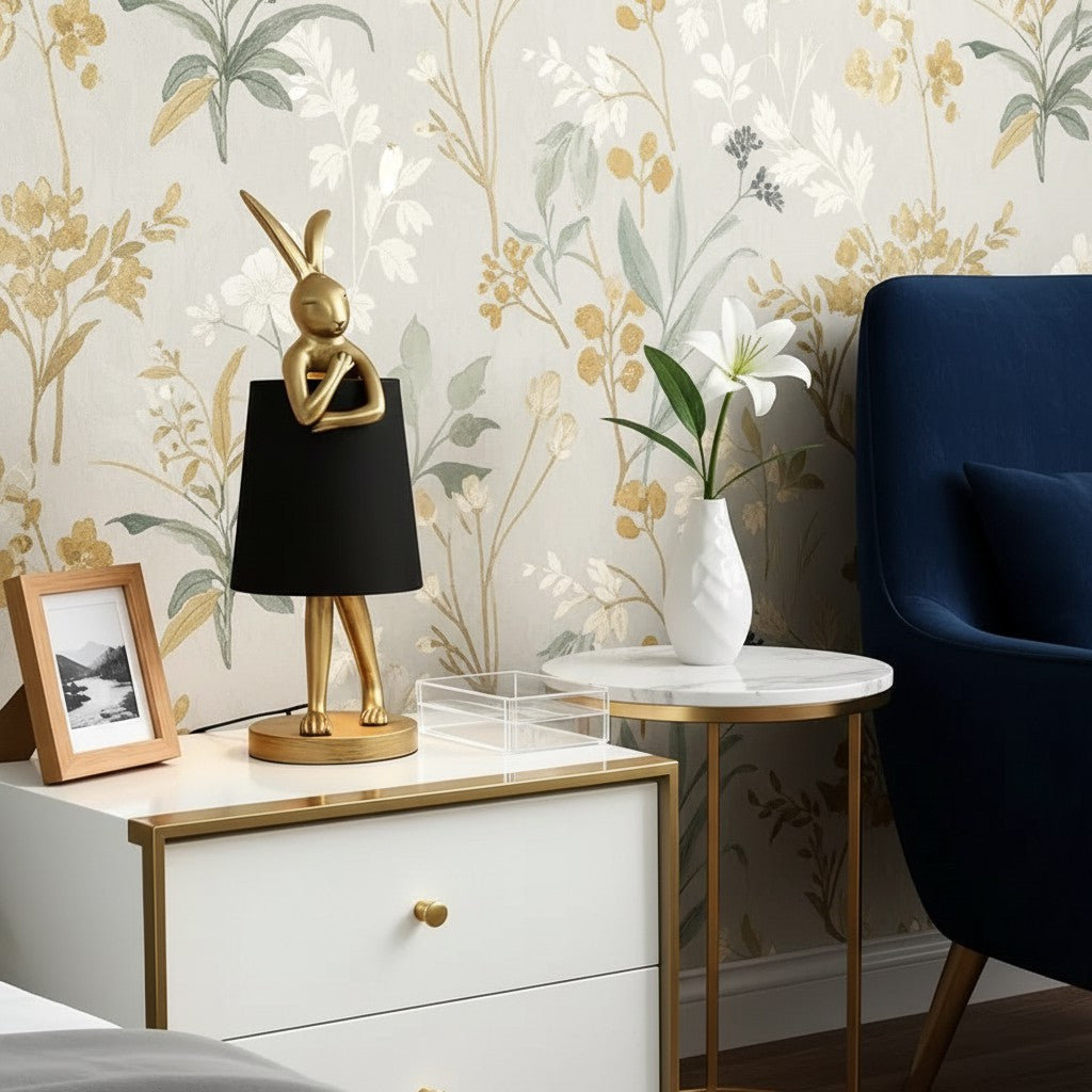 Moderne Hasen-Tischlampe mit einstellbarem Licht