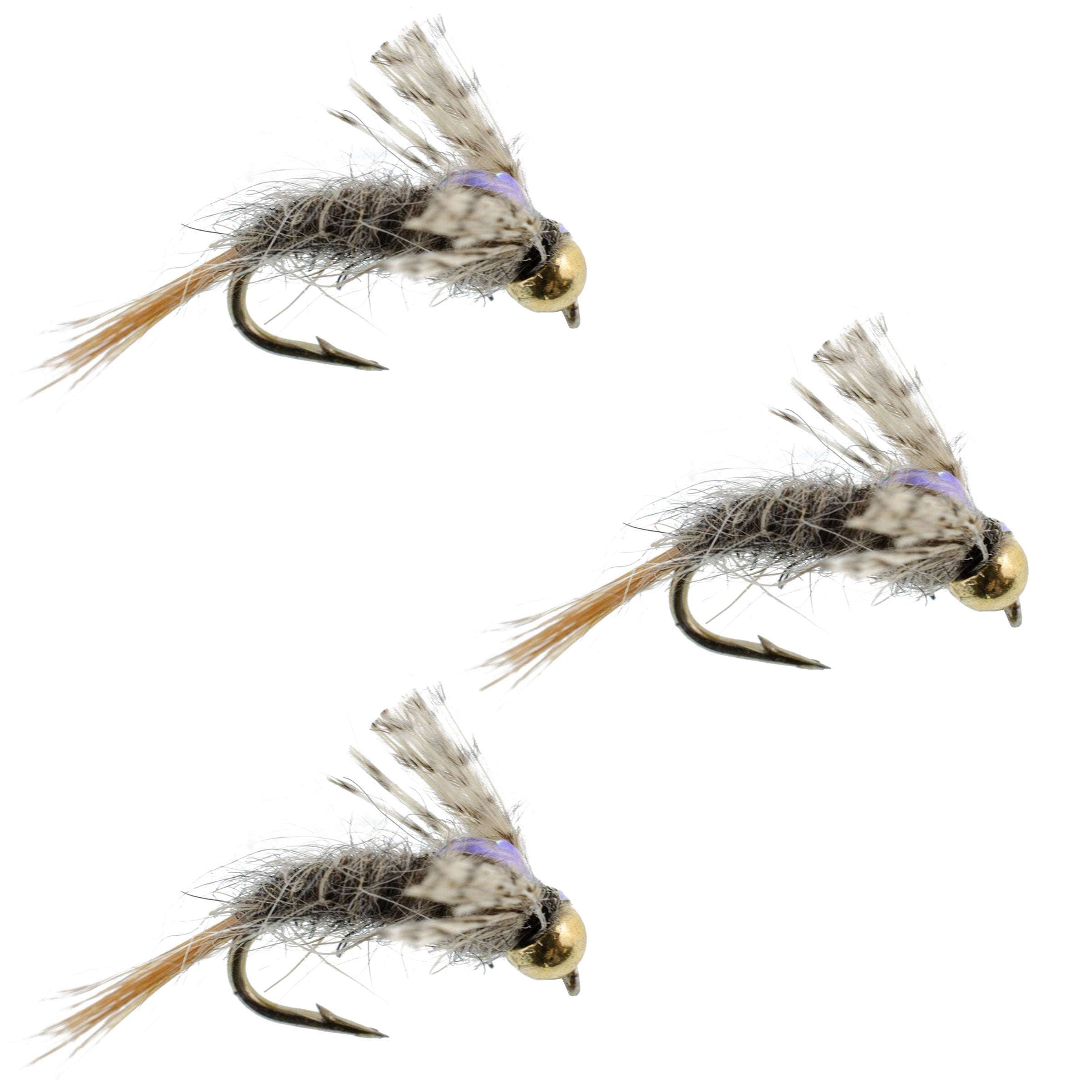 3er-Pack Barrs Baetis Emerger BWO Nassfliegen zum Angeln – Hakengröße 16