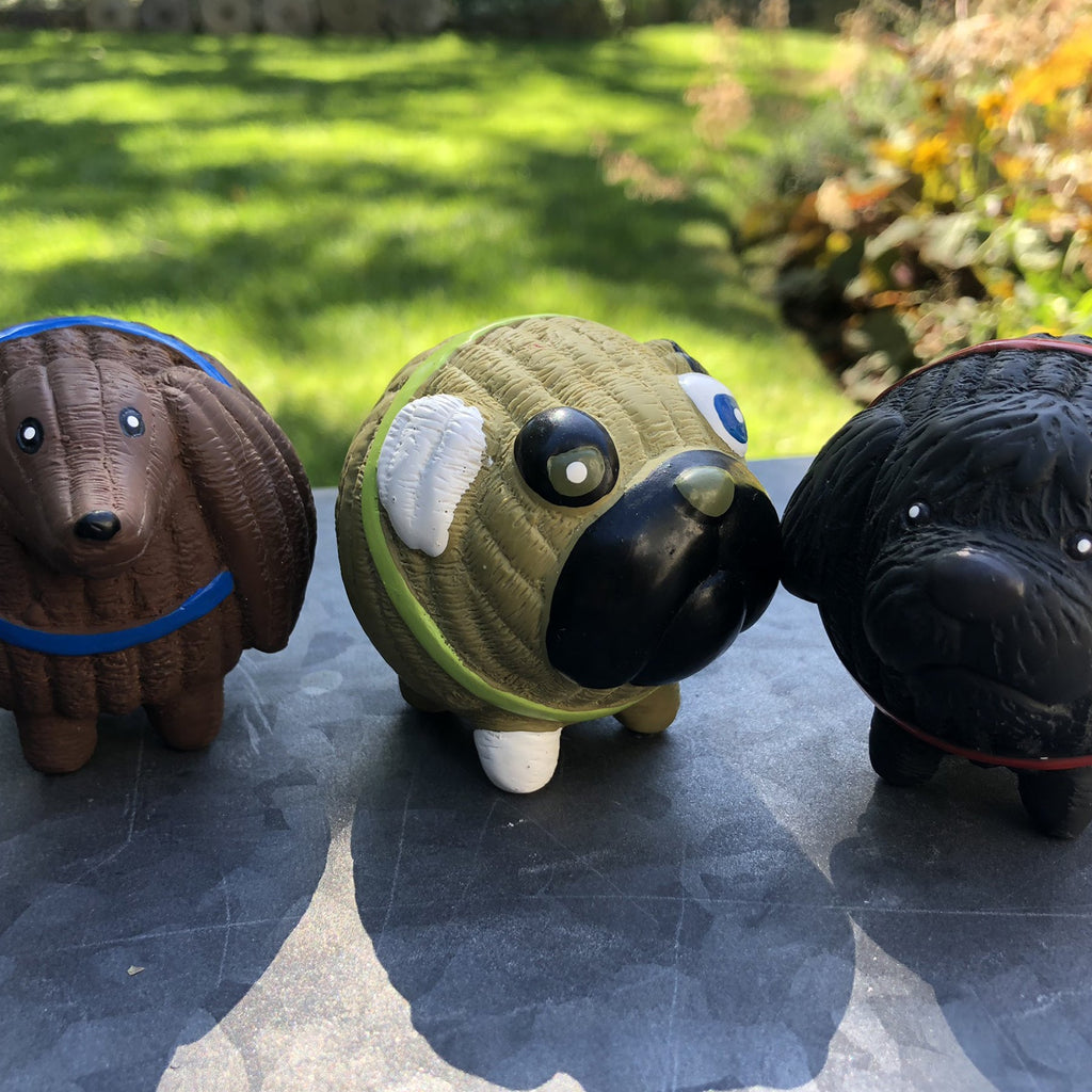 Verschiedene Ruff-Tex® HuggleMutt™ Latex-Bälle Hundespielzeug, 3er-Pack, Klein