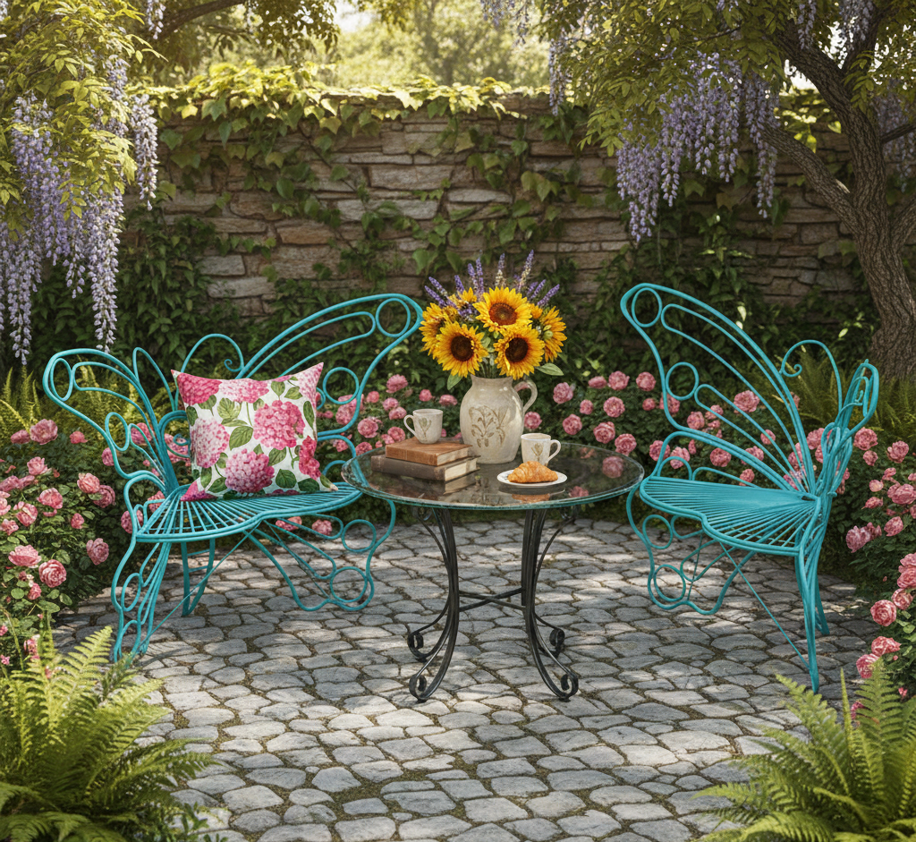 50-Zoll-Gartenbank für draußen mit Eisenrahmen – Bank für Terrasse, Veranda, Rasen und Garten – Mehrere Farben