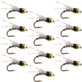 Beadhead Black 3 Dollar Dip Serendipity Nymphe – 1 Dutzend Fliegen Größe 18