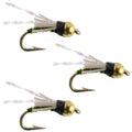 3 Pack Beadhead Olive 3 Dollar Dip Serendipity Nymph - Size 16
