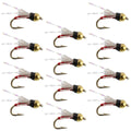 Beadhead Red 3 Dollar Dip Serendipity Nymphe - 1 Dutzend Fliegen Größe 18