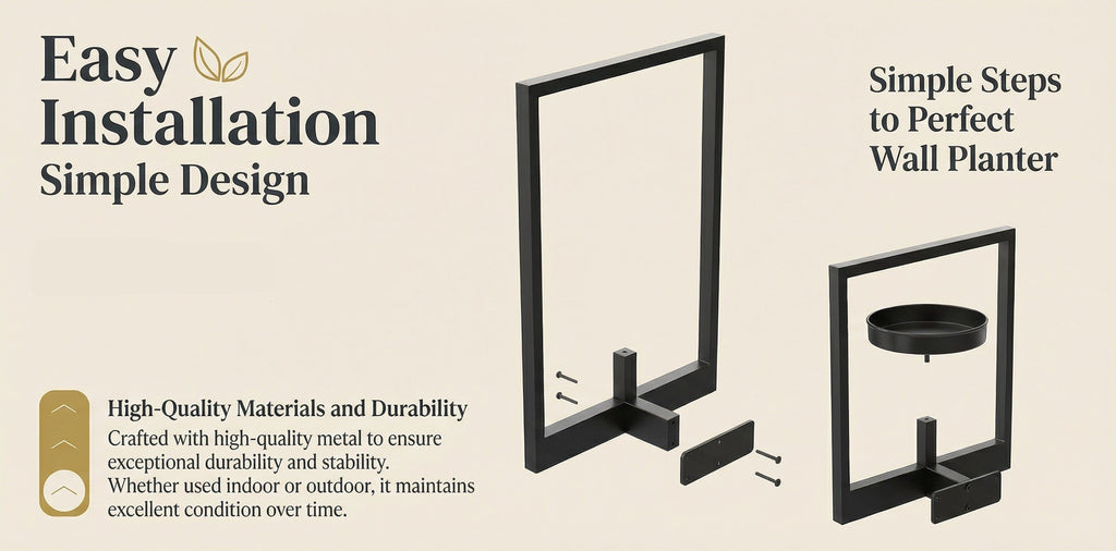 Metall-Wandrahmen-Set mit Regal, Halterung im Fensterstil für kleine Töpfe und Heimdekoration