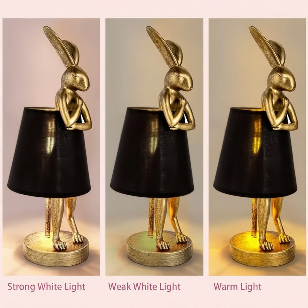 Moderne Hasen-Tischlampe mit einstellbarem Licht
