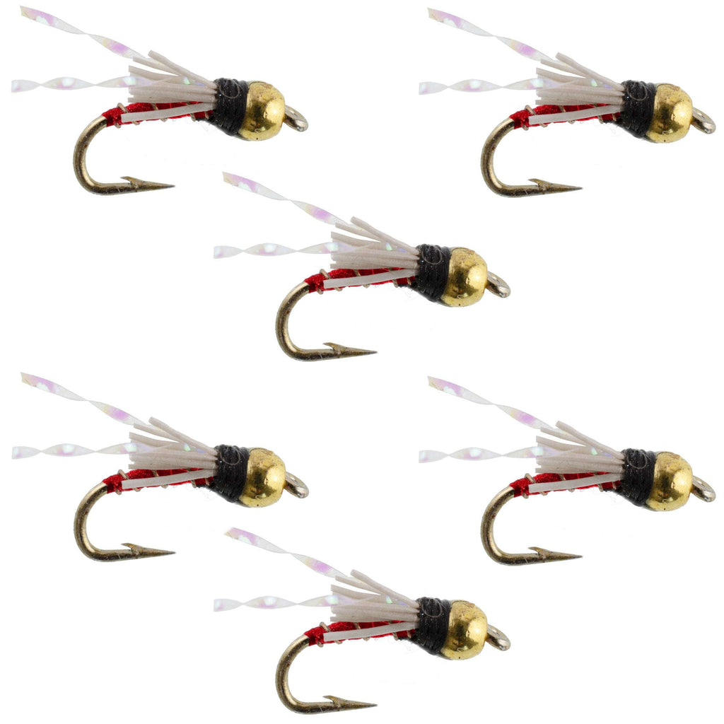 Beadhead Red 3 Dollar Dip Serendipity Nymph - 6 Flies Size 16