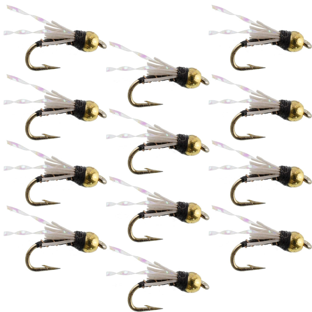 Beadhead Black 3 Dollar Dip Serendipity Nymphe - 1 Dutzend Fliegen Größe 16