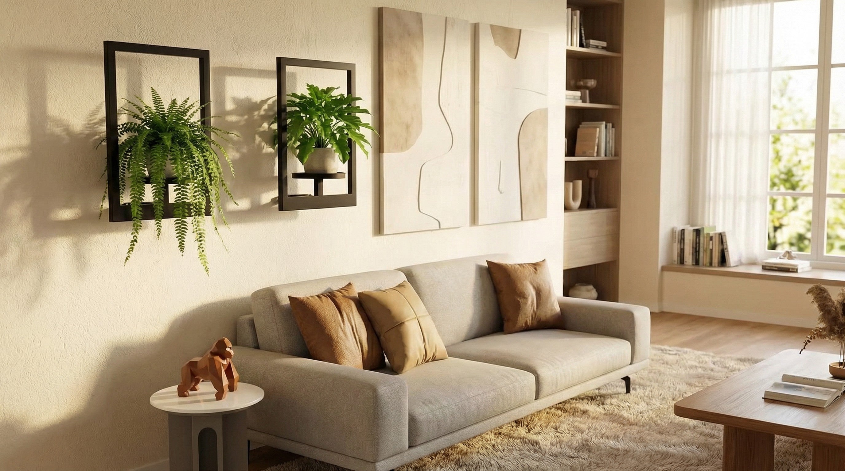 Metall-Wandrahmen-Set mit Regal, Halterung im Fensterstil für kleine Töpfe und Heimdekoration