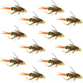 Double Bead Twenty Incher Nymphen Fliegen - 1 Dutzend Fliegen Hakengröße 10