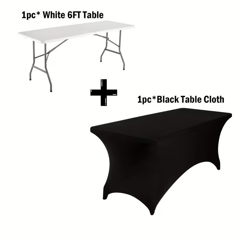 4ft/6ft Klappbarer Campingtisch aus Kunststoff – für Drinnen & Draußen