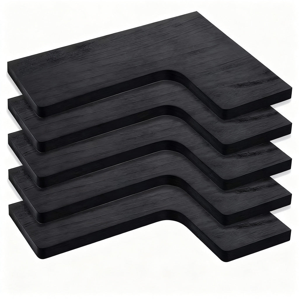 Rustikale schwebende Eckregale 5er-Set – Wandregale aus Holz