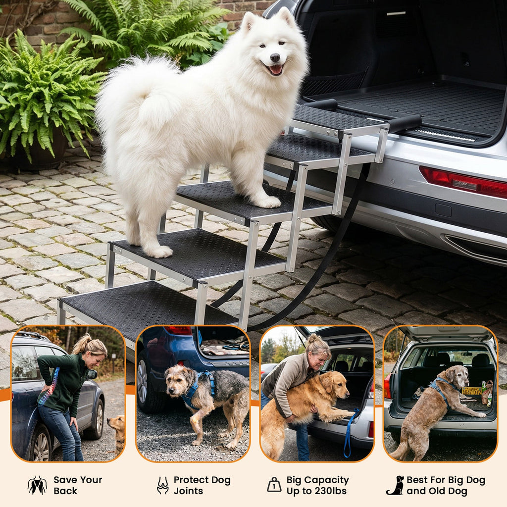 Leeyoung Everyday Move™ Compact Dog Stairs (Standard 5-Step / Secure-Climb 4-Step)