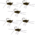 Barbless Pat's Rubber Legs Tungsten Jig Dark Olive Euro Nymph 6 Flies #6
