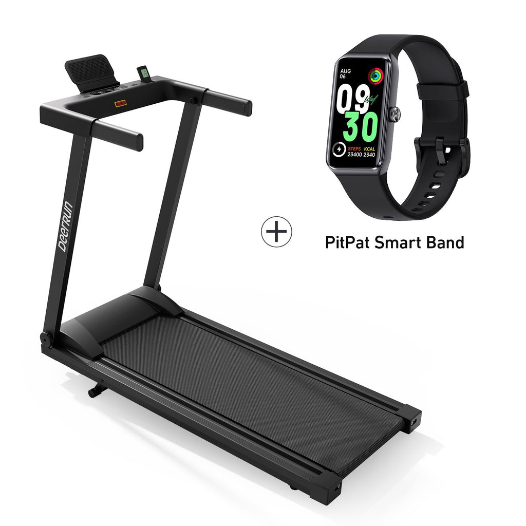 DeerRun Völlig Neues 2026 A1 Pro Move+ Intelligentes klappbares Laufband mit 6 % Steigung & NFC | 159 kg, 16 km/h, Schwarz