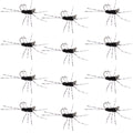 Widerhakenlose Pats Rubber Legs Tungsten Jig Black Euro Nymph 12 Fliegen #6