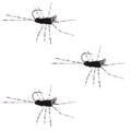 3er-Pack Pat's Rubber Legs Tungsten Jigged Black Euro Nymph Größe 6