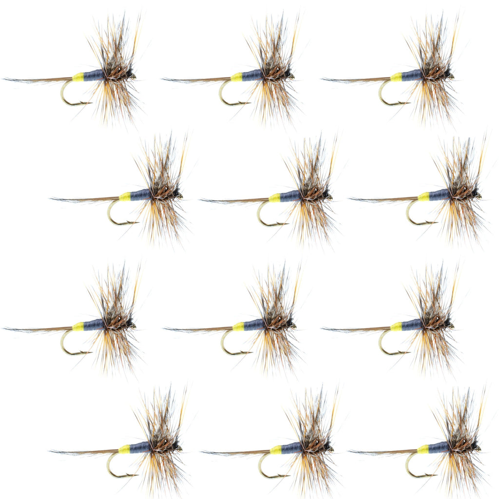 Adams Female Classic Trockenfliege – 1 Dutzend Fliegen – Hakengröße 14