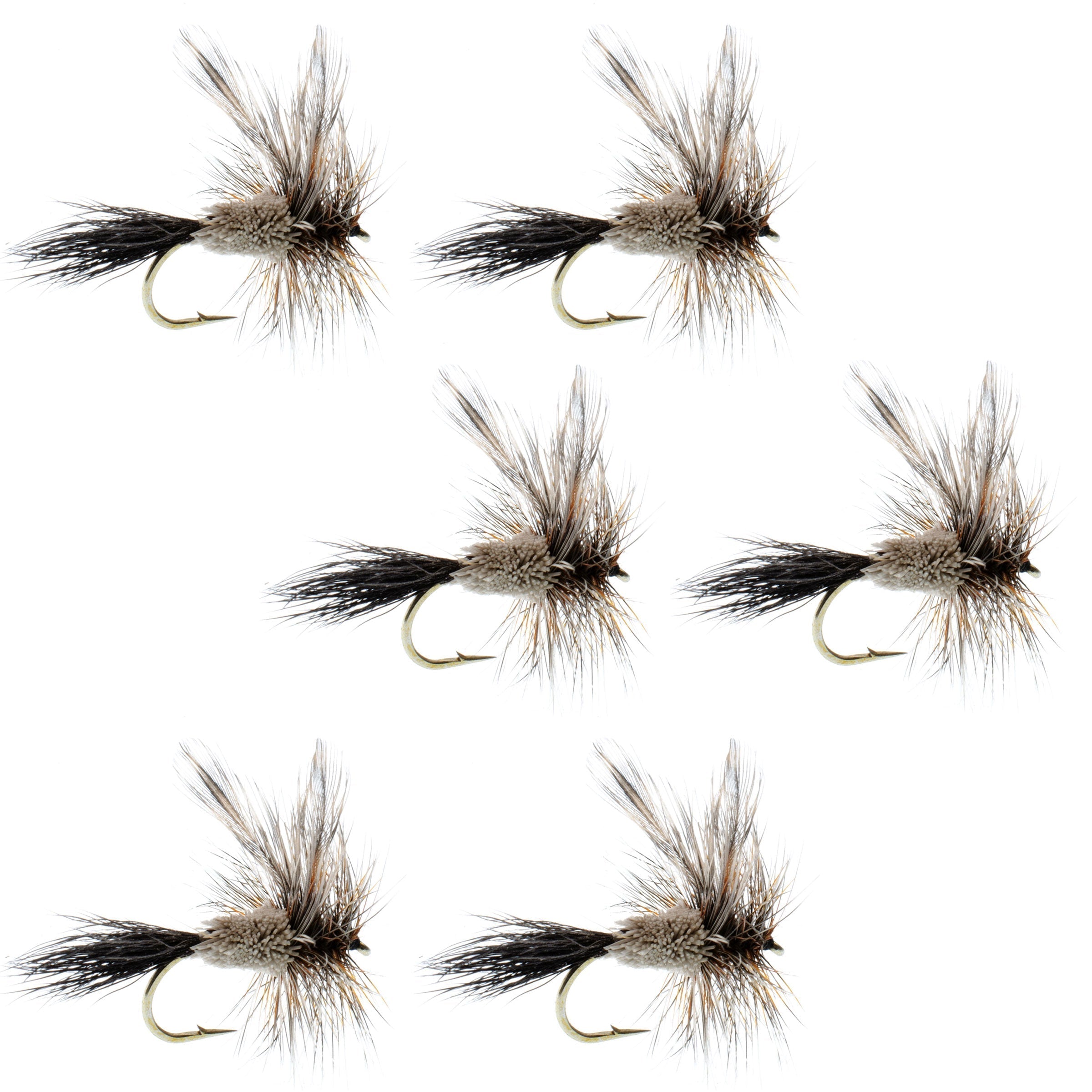 Adams Irresistible Classic Trockenfliege – 6 Fliegen Hakengröße 14