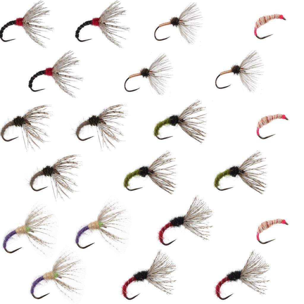 Kebari Sortiment - 21 Tenkara Fliegen - 7 Muster - Größen 10, 12, 14, 16