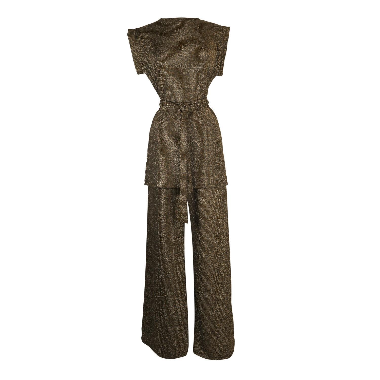 Aura Gold Palazzo Pant