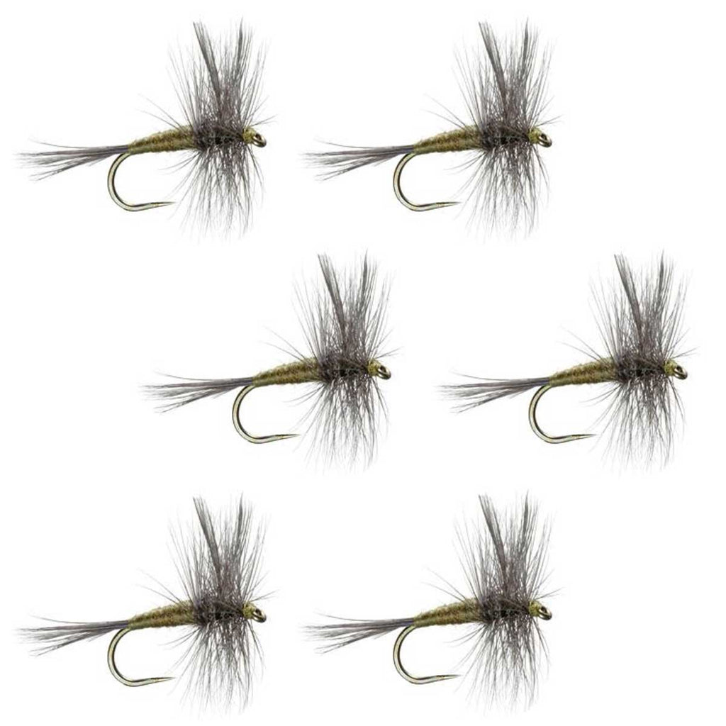 Barbless Blue Winged Olive BWO Trout Dry Fly Fishing Flies - 6 Flies Size 18