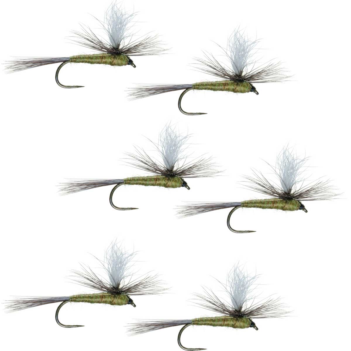 Widerhakenlose Parachute Blue Winged Olive BWO Trockenfliege – 6 Fliegen Größe 18