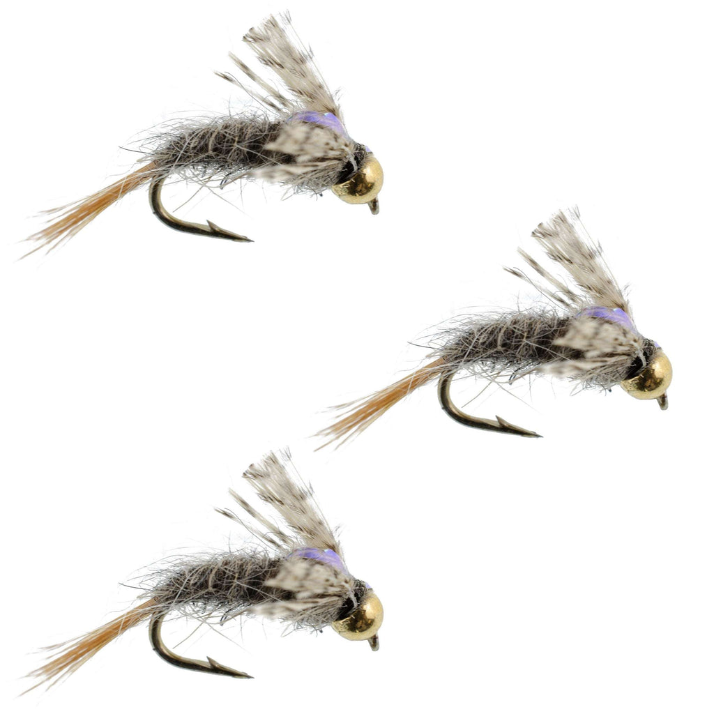 3er-Pack Barrs Baetis Emerger BWO Nassfliegen - Hakengröße 18