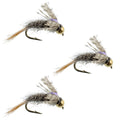 3er-Pack Barrs Baetis Emerger BWO Nassfliegen - Hakengröße 18