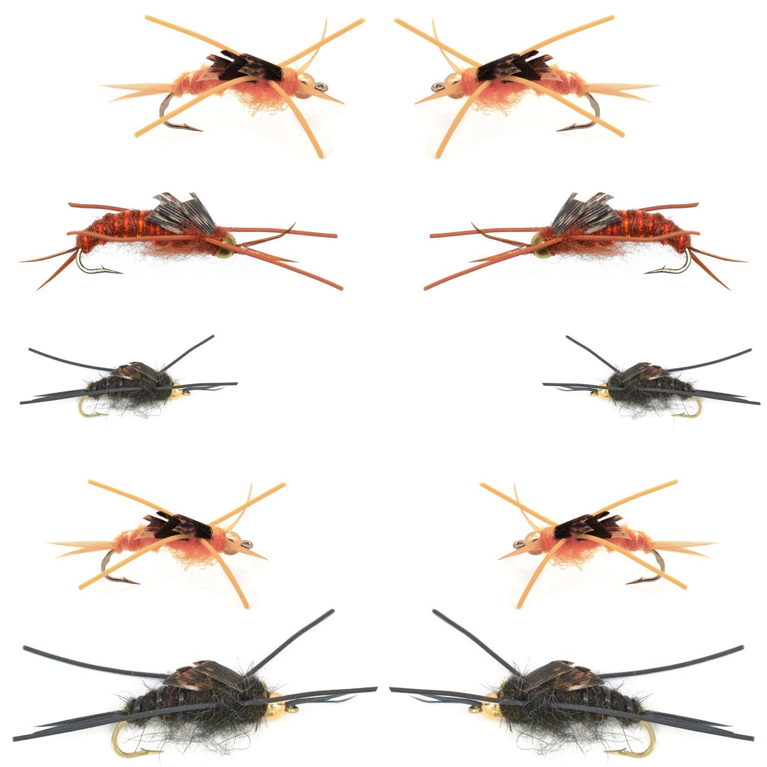 Basics Collection - Kaufmanns Stonefly Assortment - 10 Flies Sizes 4-12