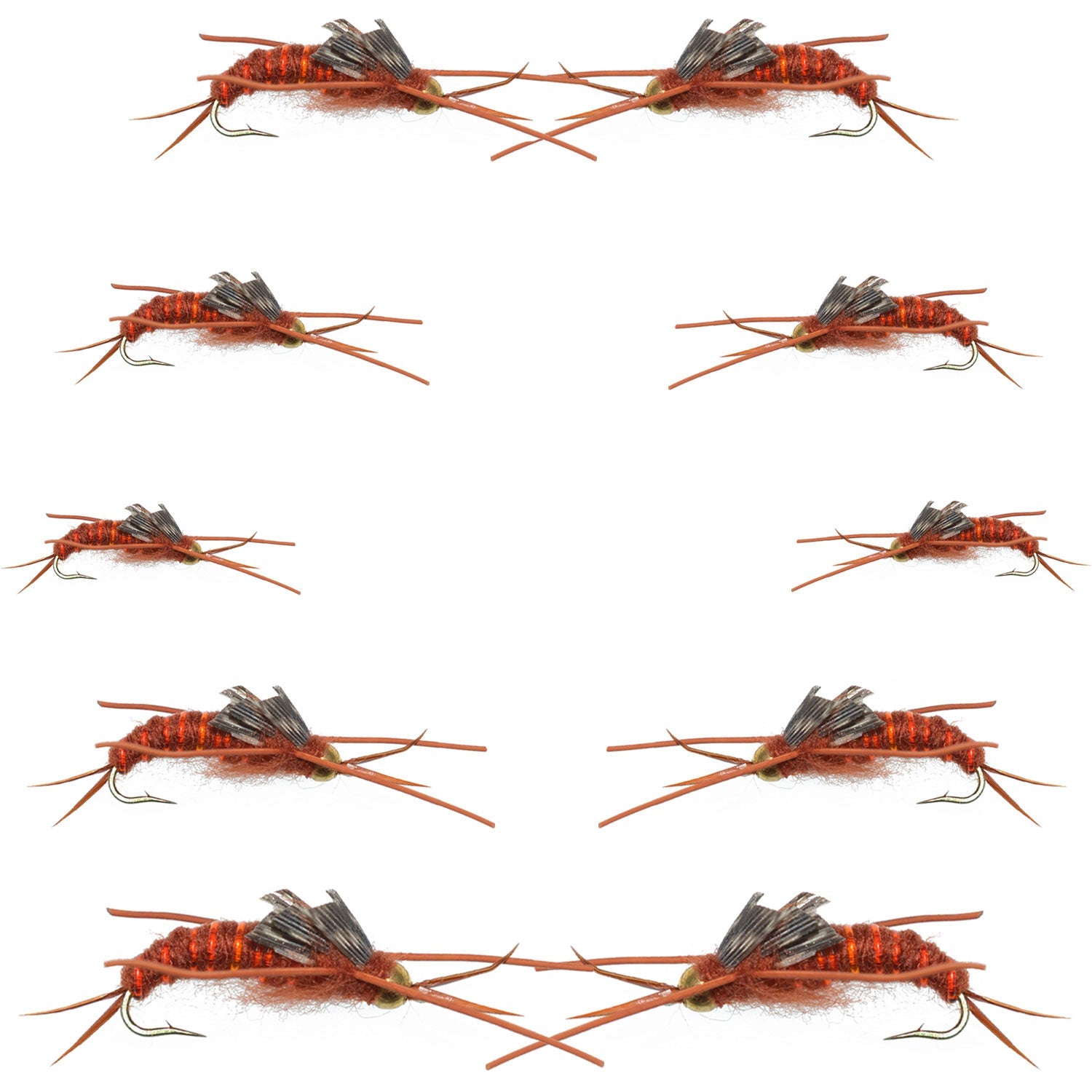 Basics Collection - Kaufmann's Brown Stonefly Kit 10 Flies #Sizes 6-12