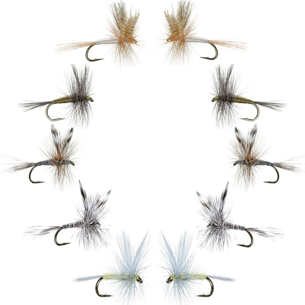 Basics Collection - Classic Dry Fly Assortment - 10 Flies - Sizes 12-16