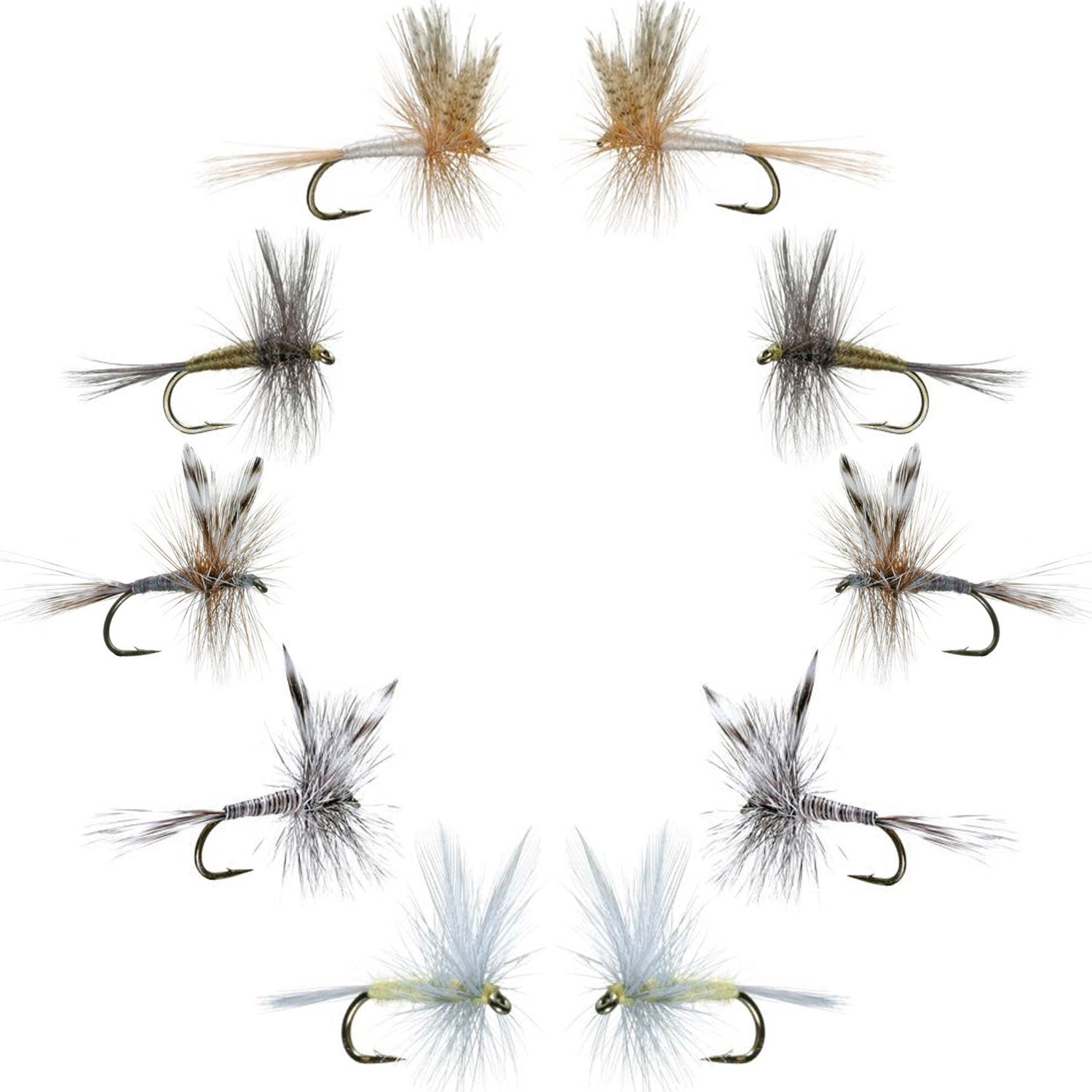 Basics Collection - Classic Dry Fly Assortment - 10 Flies - Sizes 12-16