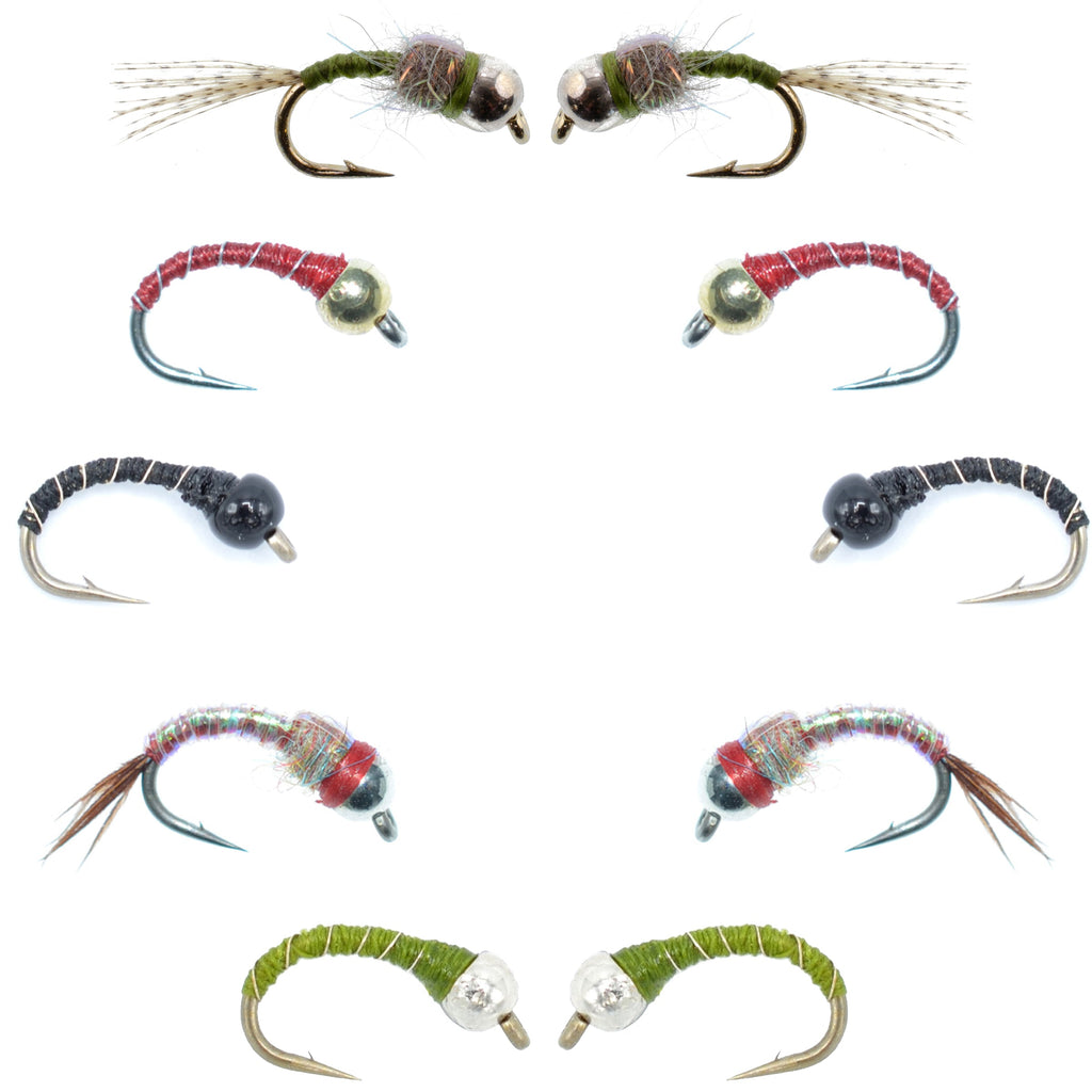 Basics Collection - Bead Head Midge Nymphs 10 Flies Sizes 14-18