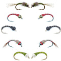 Basics Collection - Bead Head Midge Nymphs 10 Flies Sizes 14-18