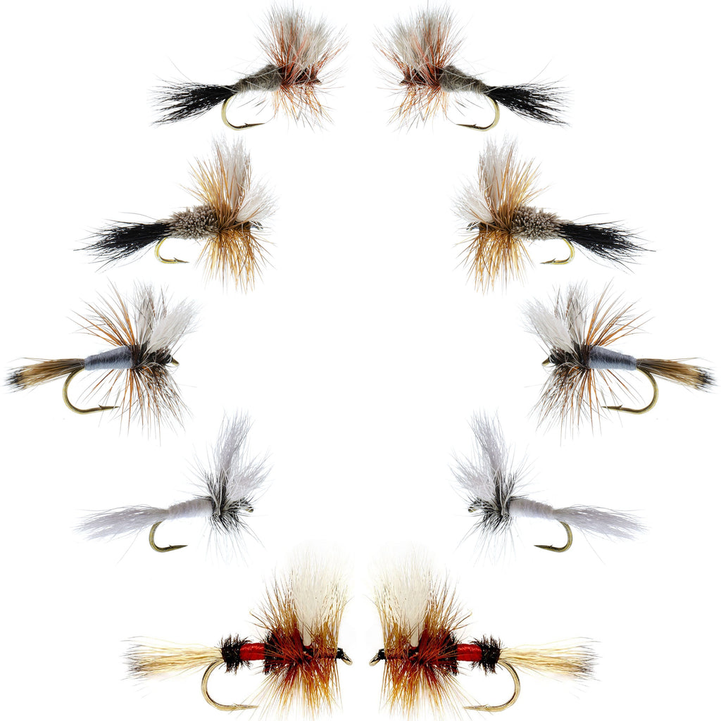 Basics Collection - Wulff Fly Assortment - 10 Flies - 5 Patterns - Sizes 10-14