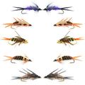 Basics Collection - Double Bead Nymph Assortment - 10 Wet Flies - Size 12