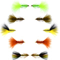 Basics Collection – Crystal Woolly Bugger Sortiment – 10 Fliegen – Größe 8