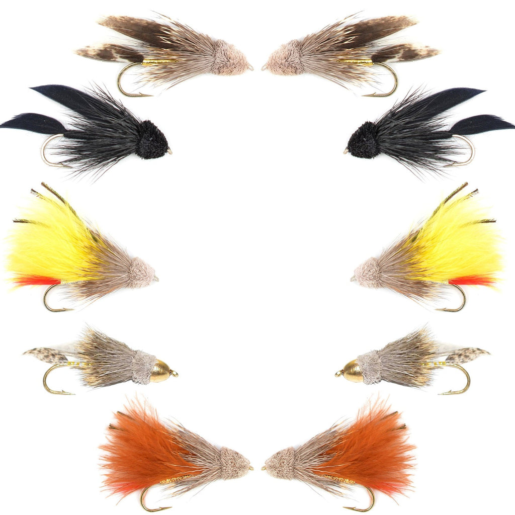 Basics Collection – Muddler Minnow Streamer – 10 Fliegen – Größe 4 und 6