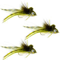3er-Pack Schwimmender Frosch Dahlberg Diver Größe 4 Bass Bug mit Krautschutz