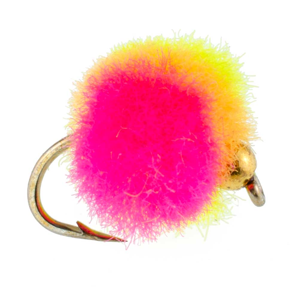 Nymphen mit Goldkopf "Clown Egg" - 6 Fliegen Hakengröße 16