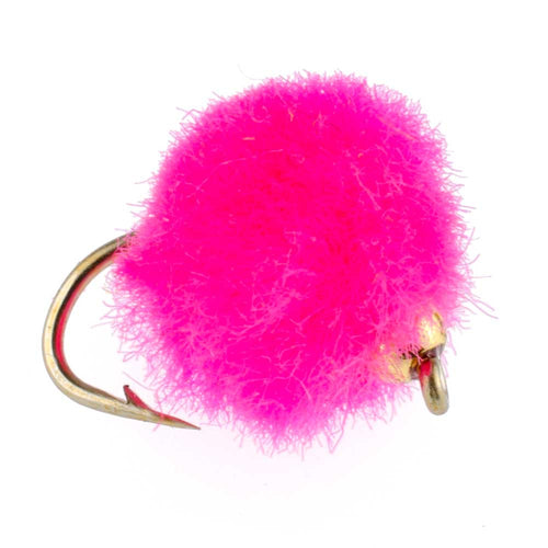 3er-Pack Bead Head Hot Pink Egg Fliegen zum Fliegenfischen – Hakengröße 16