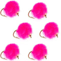 Bead Head Hot Pink Egg Fliegen zum Angeln – 6 Fliegen Hakengröße 16