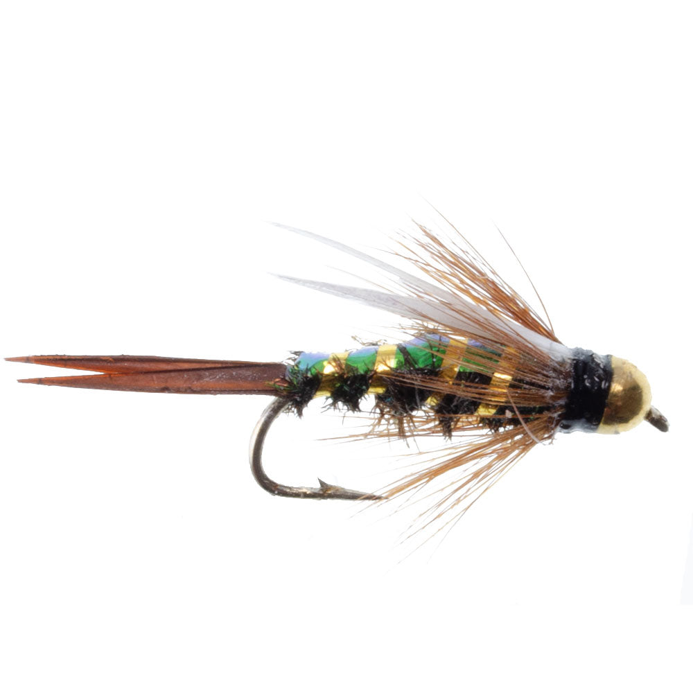 3er-Pack Flash Back Bead Head Prince Nymph Angelköder – Hakengröße 16