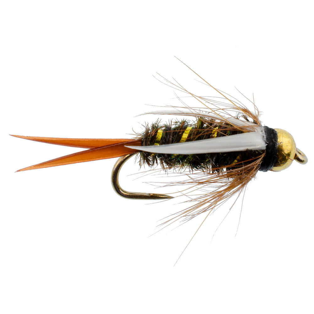 3er-Pack Hakenlose Bead Head Prince Nymph Fliegen – Hakengröße 16