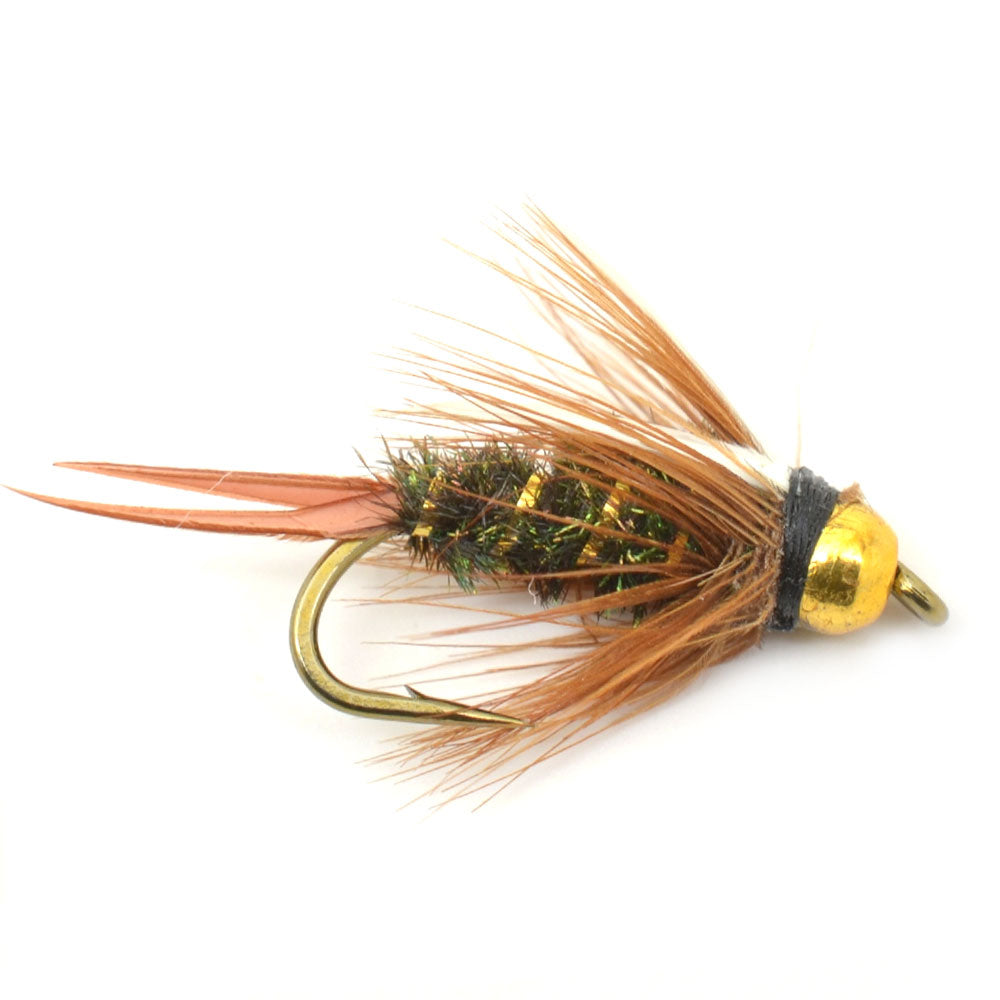 Bead Head Prince Nymph Fliegen – 6er-Set, Hakengröße 12