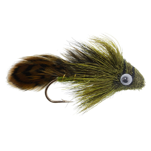 3er-Pack Big Eye Olive Sculpin Streamer-Fliegen – Hakengröße 2