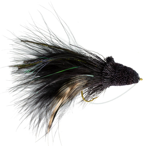3er-Pack schwarzer Dahlberg Rehmhaar-Diver Größe 4 Bass Bug mit Krautschutz