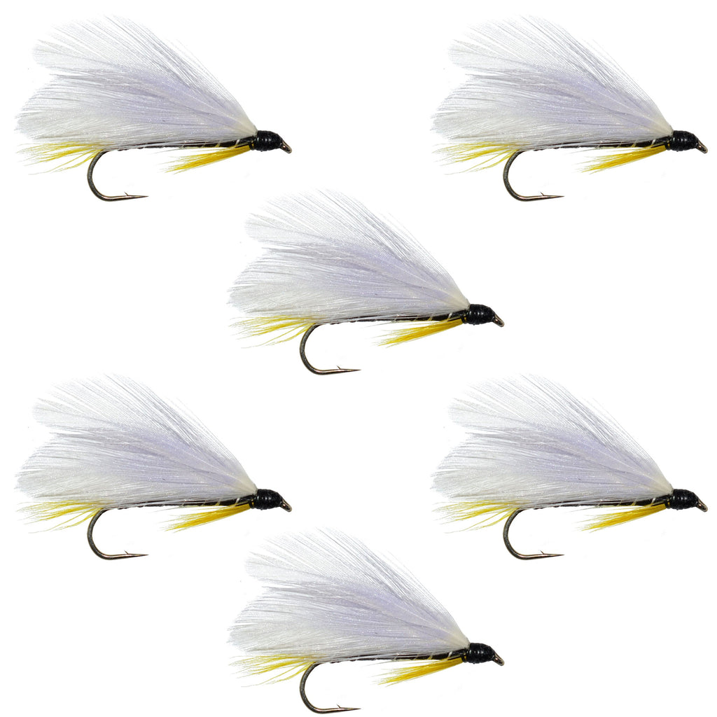 Black Ghost Classic Trout- und Bass-Streamerfliege – Set mit 6 Stück Hakengröße 4