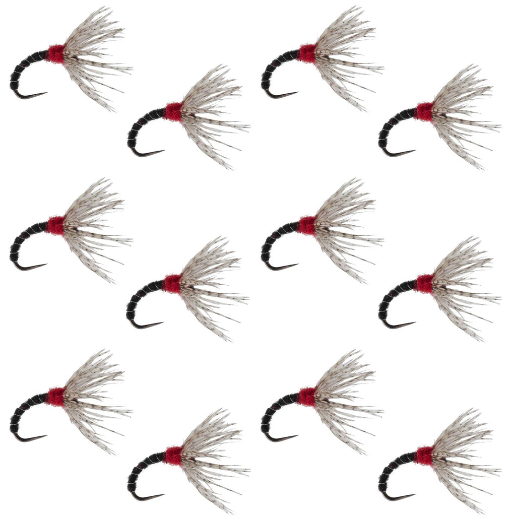 Schwarze Zebra Sakasa Kebari – 12 Tenkara-Fliegen – Größe 16